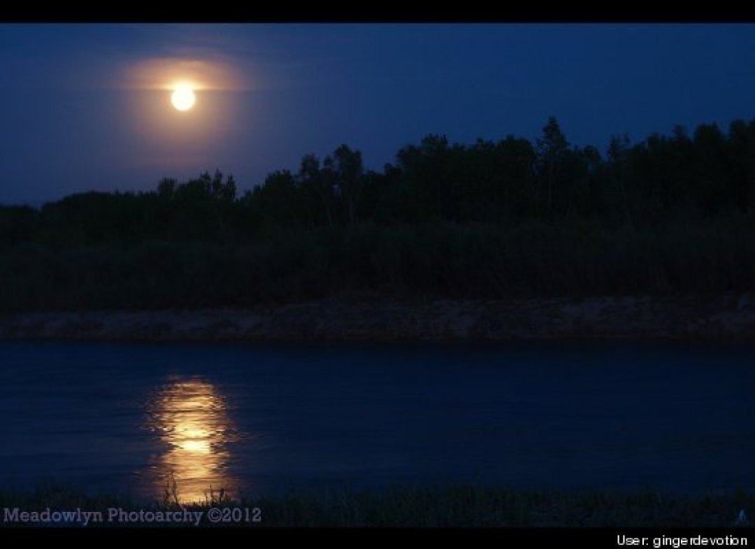 River At Night With Moon Bing Good Image Original