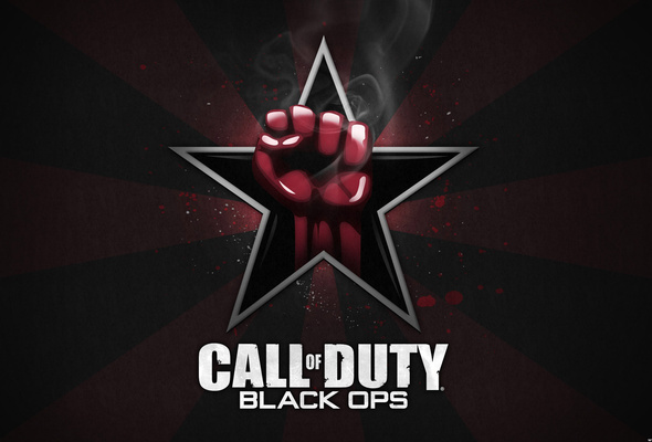 Wallpaper Call Of Duty Black Ops Fist Star Logo
