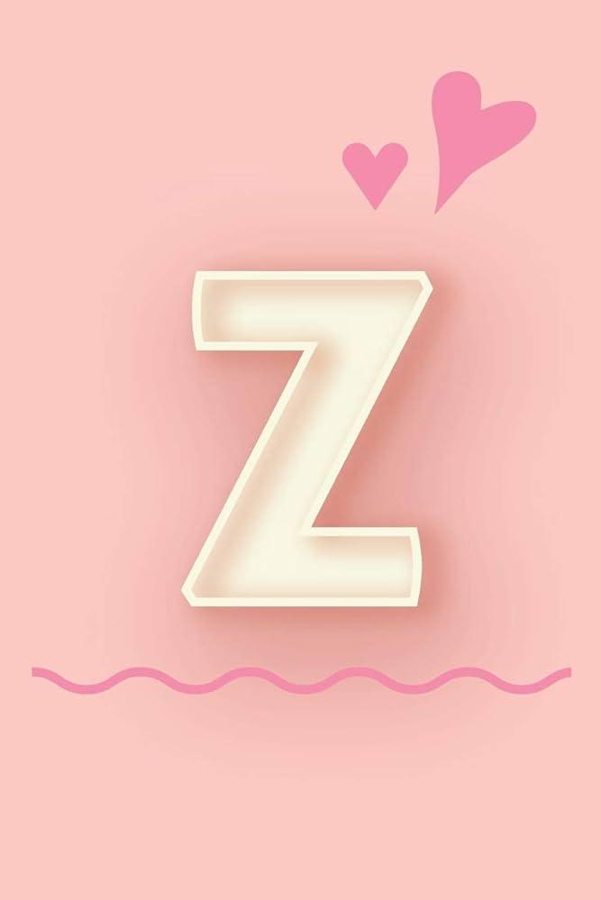 Z Cute Letter By Notebooks Sweet Initial Monogram
