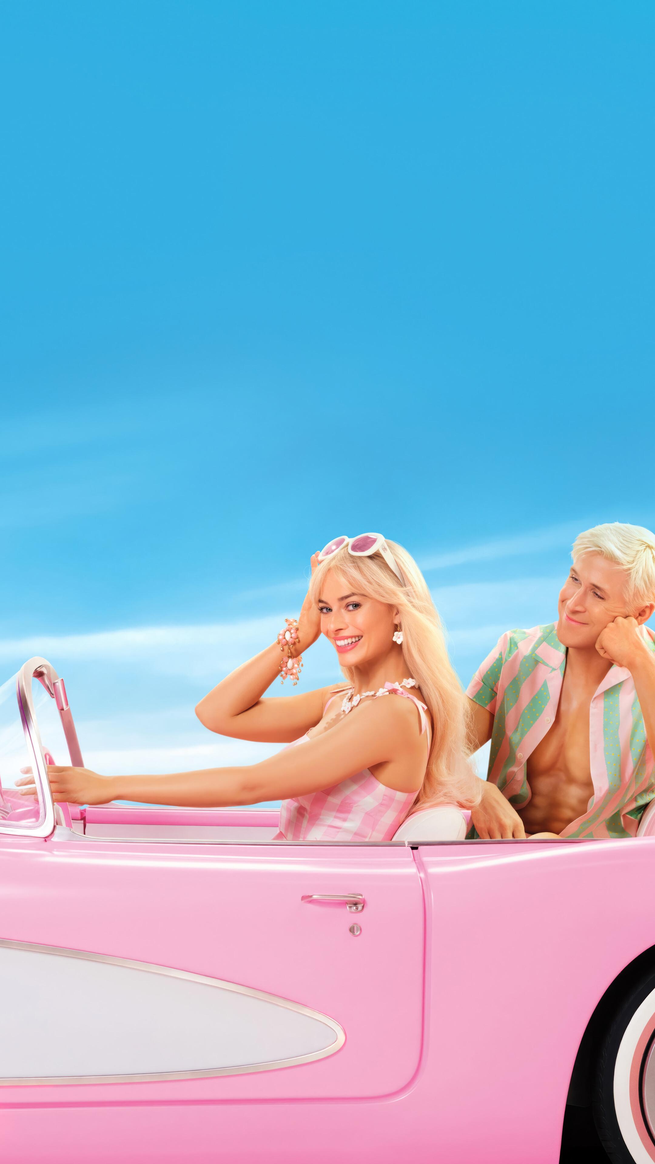 Barbie 2023 Movie Margot Robbie Ryan Gosling 4K Wallpaper iPhone