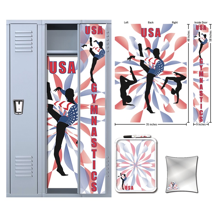 Usa Gymnastics Locker Set Decorations And Accessories
