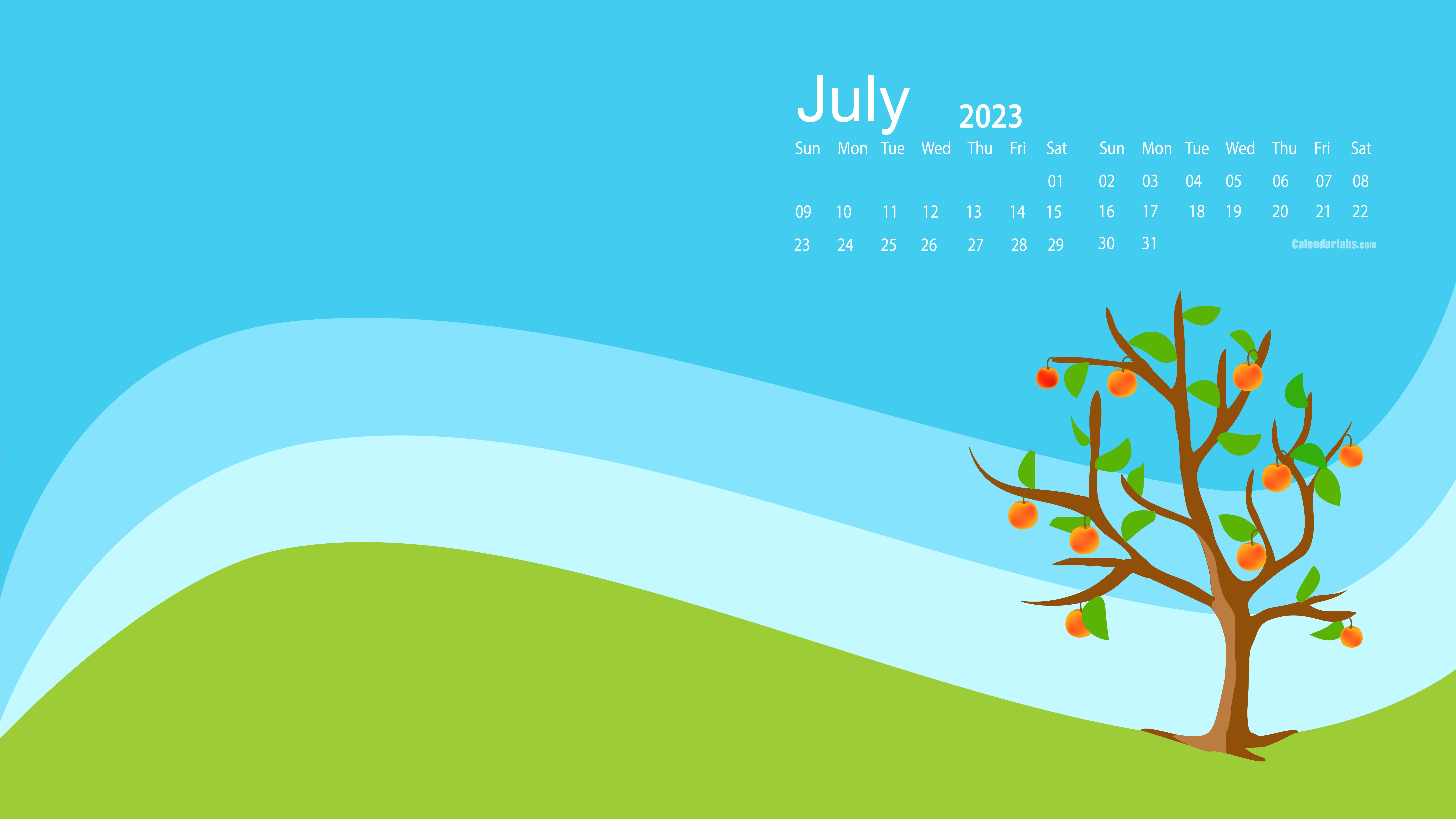 Free download July 2023 Desktop Wallpaper Calendar CalendarLabs