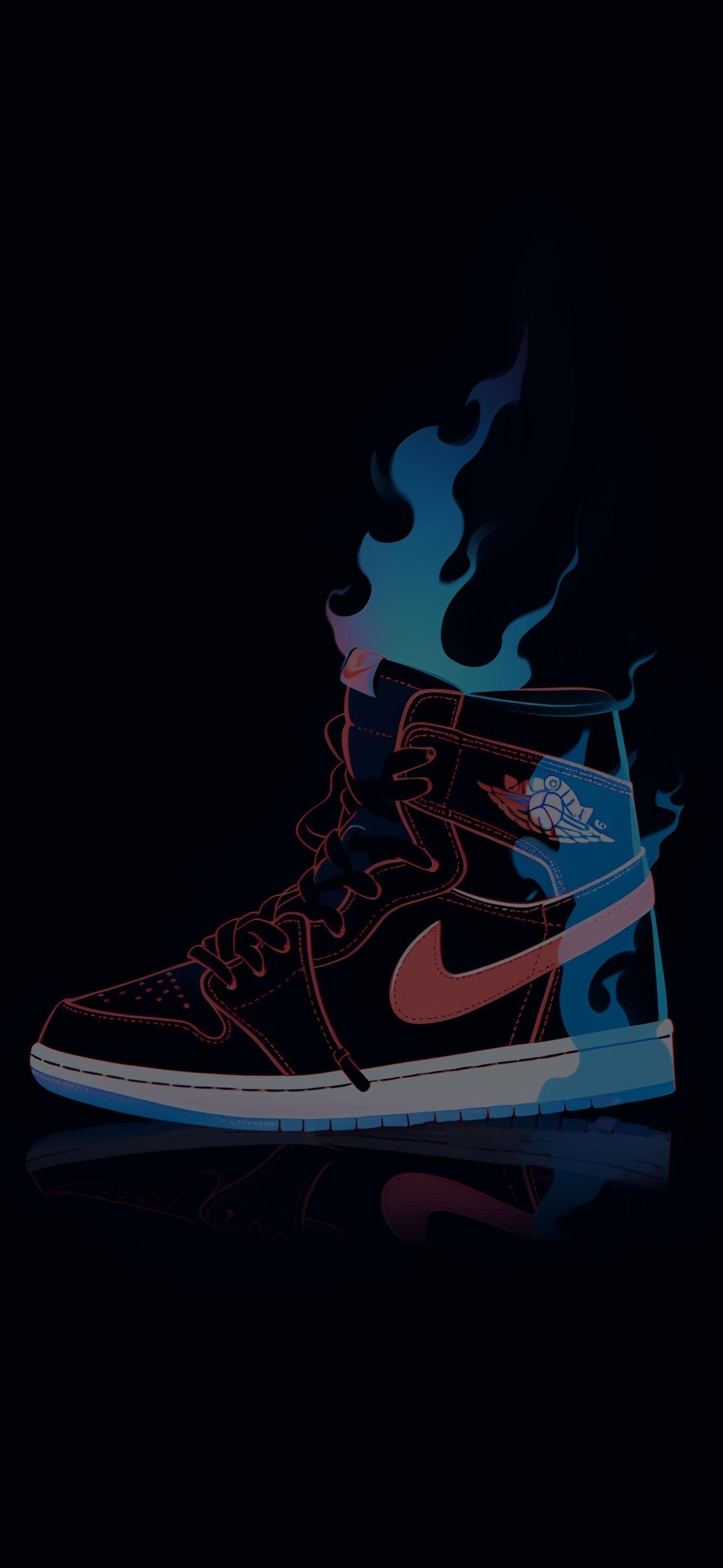 Fiery Nike Air Jordan Cool Wallpaper Sneakerhead