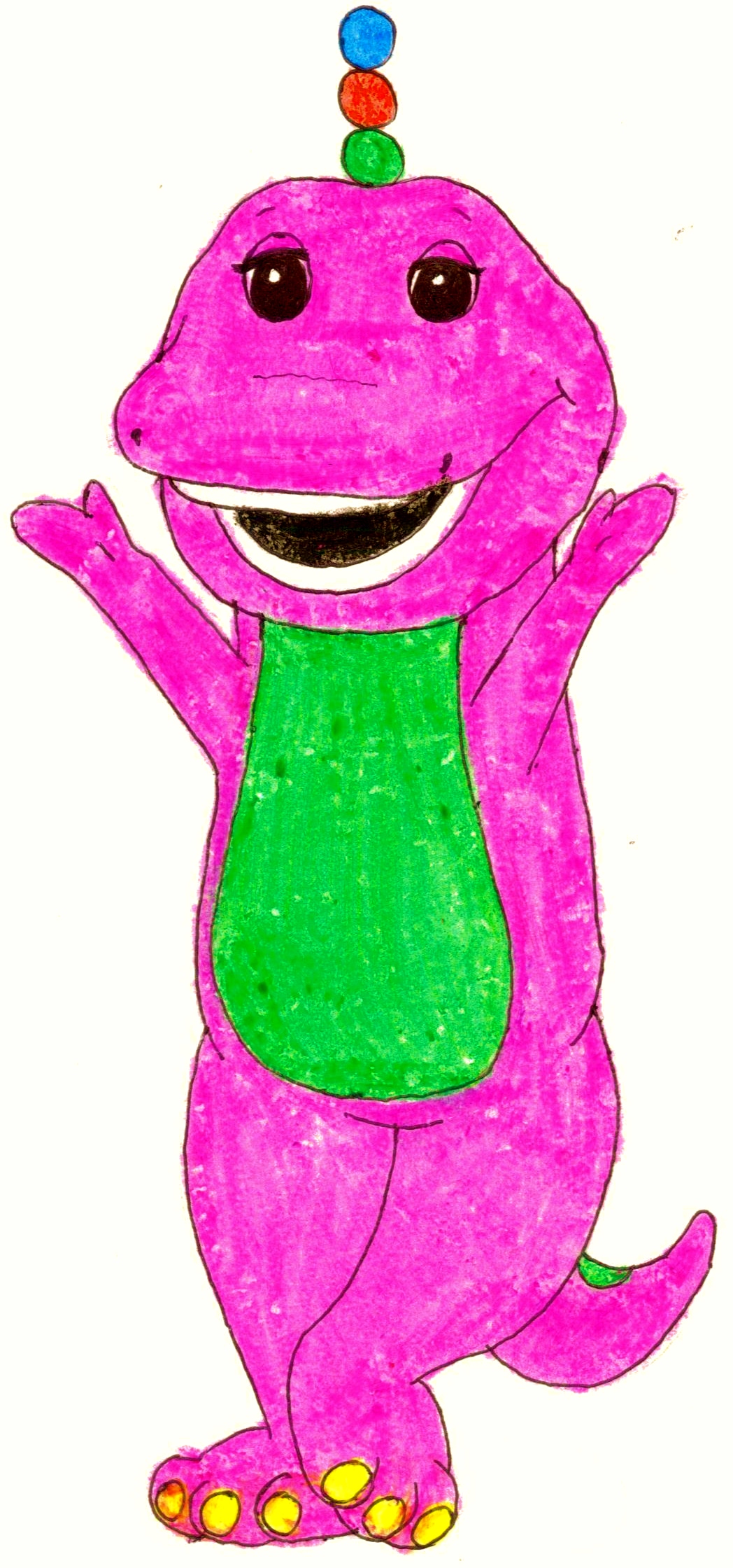 Barney The Dinosaur Wallpaper Balancing