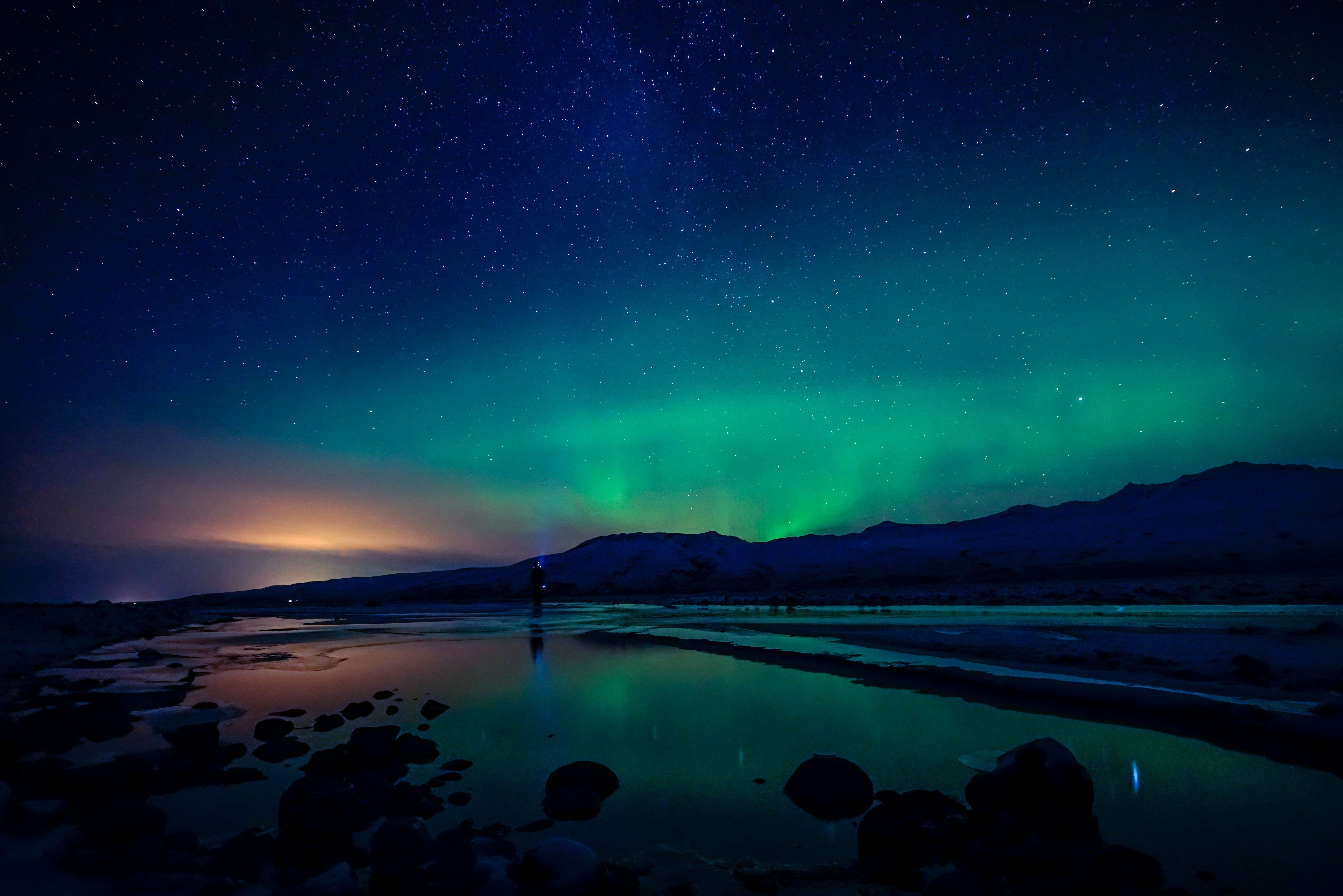 Rainbow Night Northern Lights Laptop Full HD 1080p 4k Wallpaper Image
