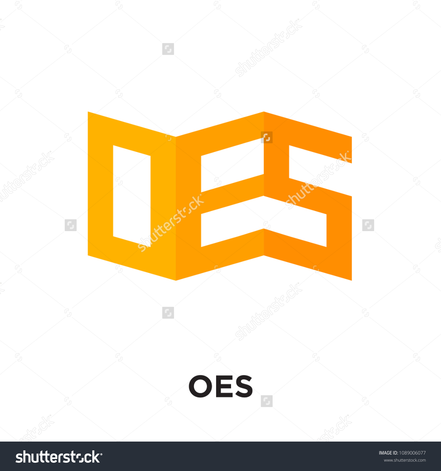 Oes Vector Logo Isolated On White Stock Royalty
