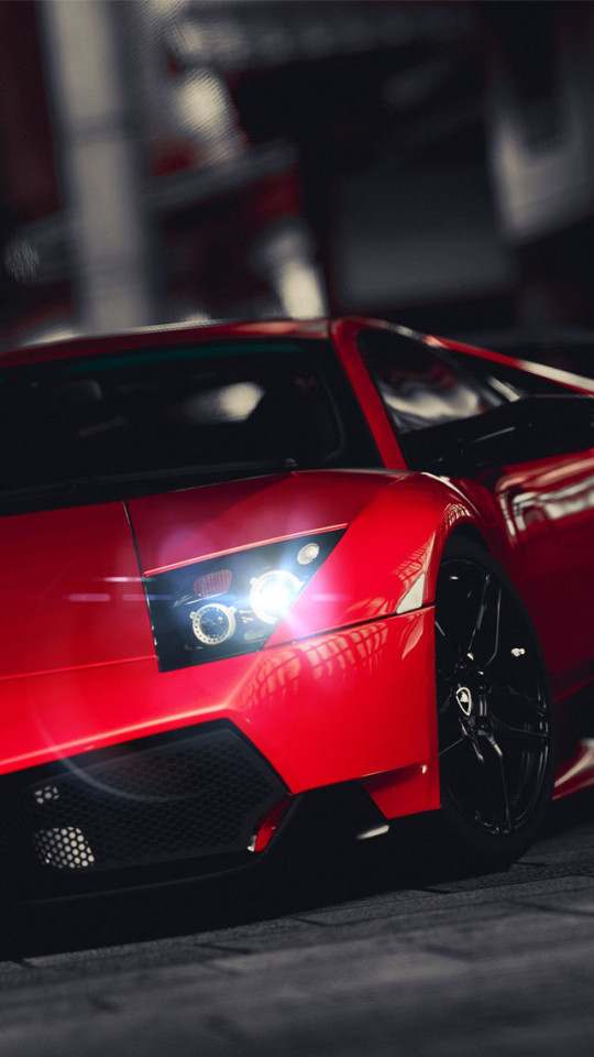Red Lamborghini Murcielago Superveloce Wallpaper iPhone
