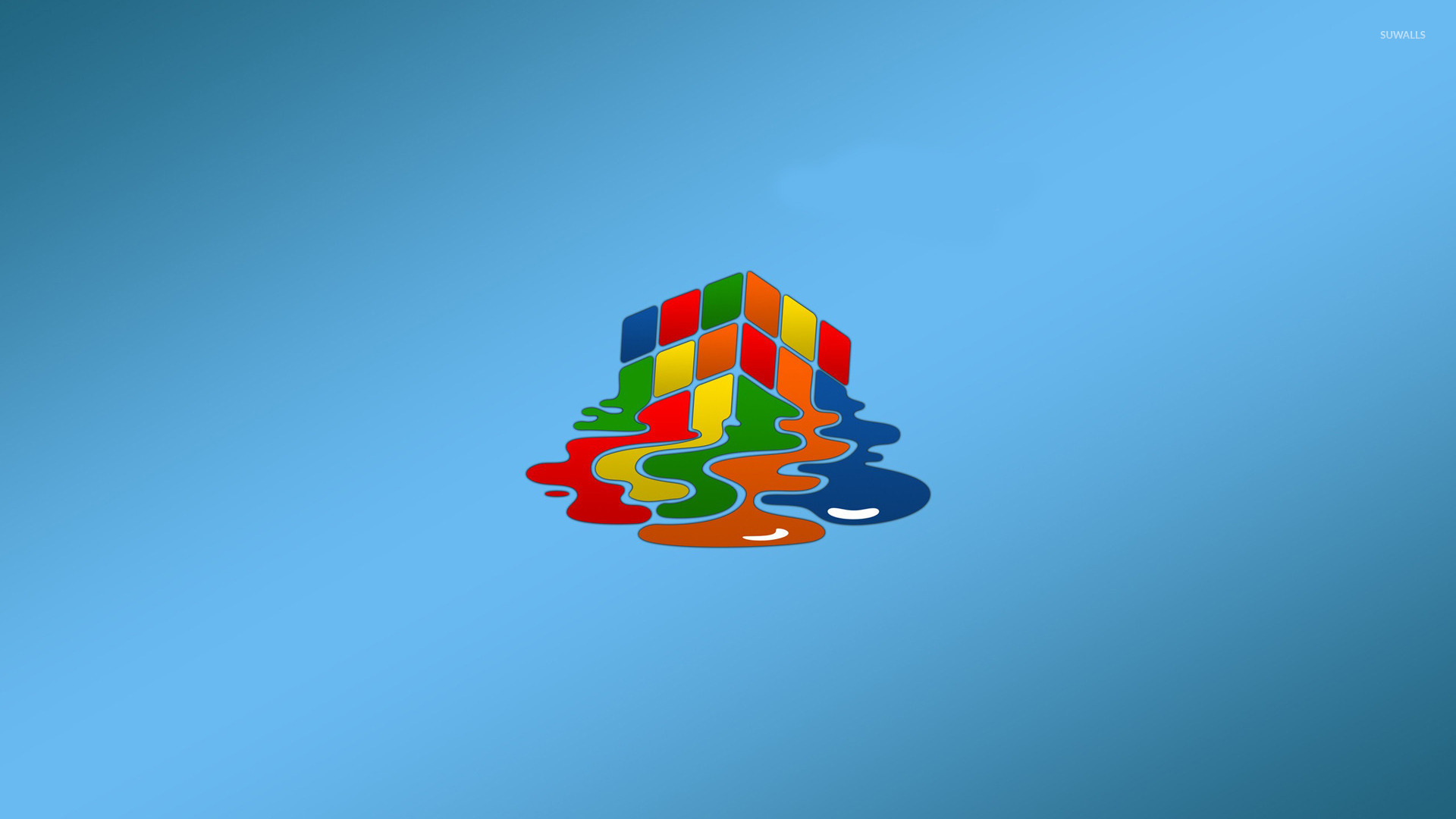 Melting Rubiks cube wallpaper   Minimalistic wallpapers   18070 1920x1080
