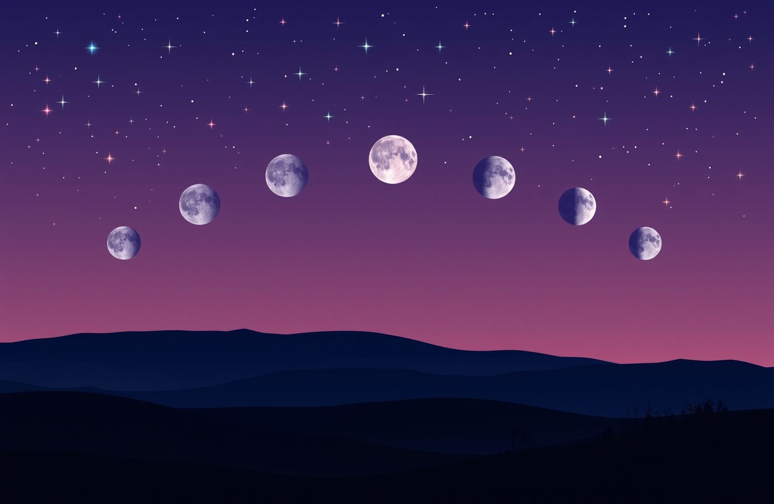 Phases Of The Moon Wallpaper