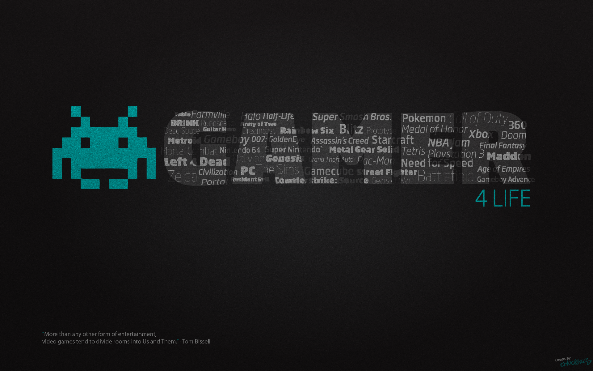 Gamer for Life Desktop Wallpaper 1920x1200 by ChucklesMedia on