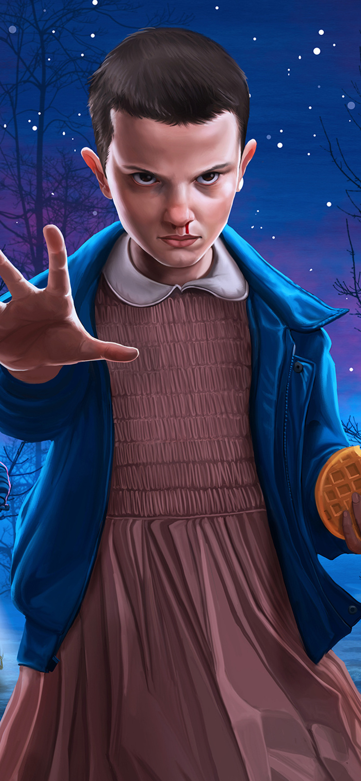 Stranger Things Eleven Art iPhone Xs Max HD 4k Wallpaper