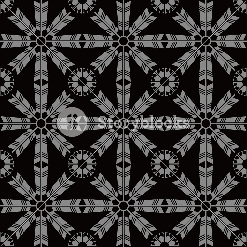 Antique Seamless Background Arrow Feather Cross Flower Ideal For