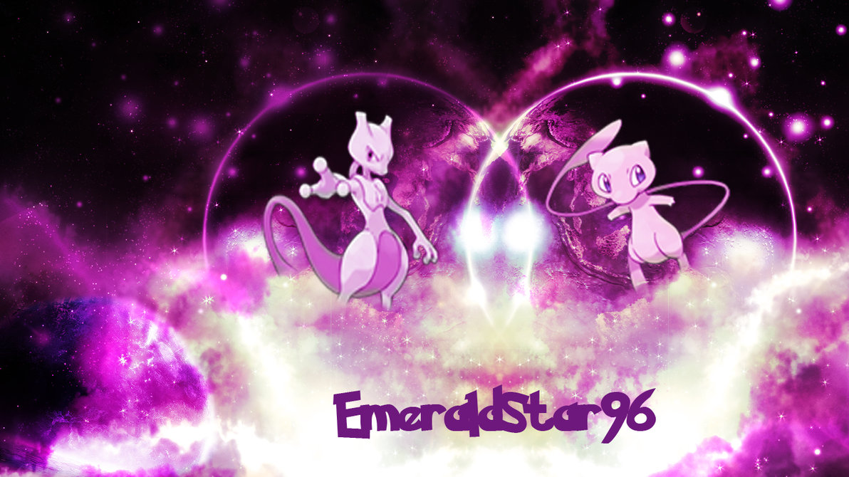 Mew And Mewtwo Wallpaper Second Go By Emerladstar96