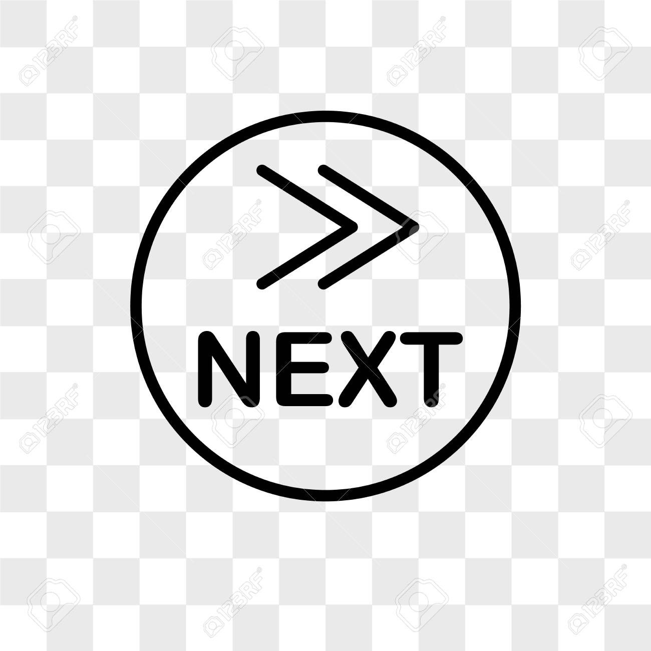 What S Next Vector Icon Isolated On Transparent Background