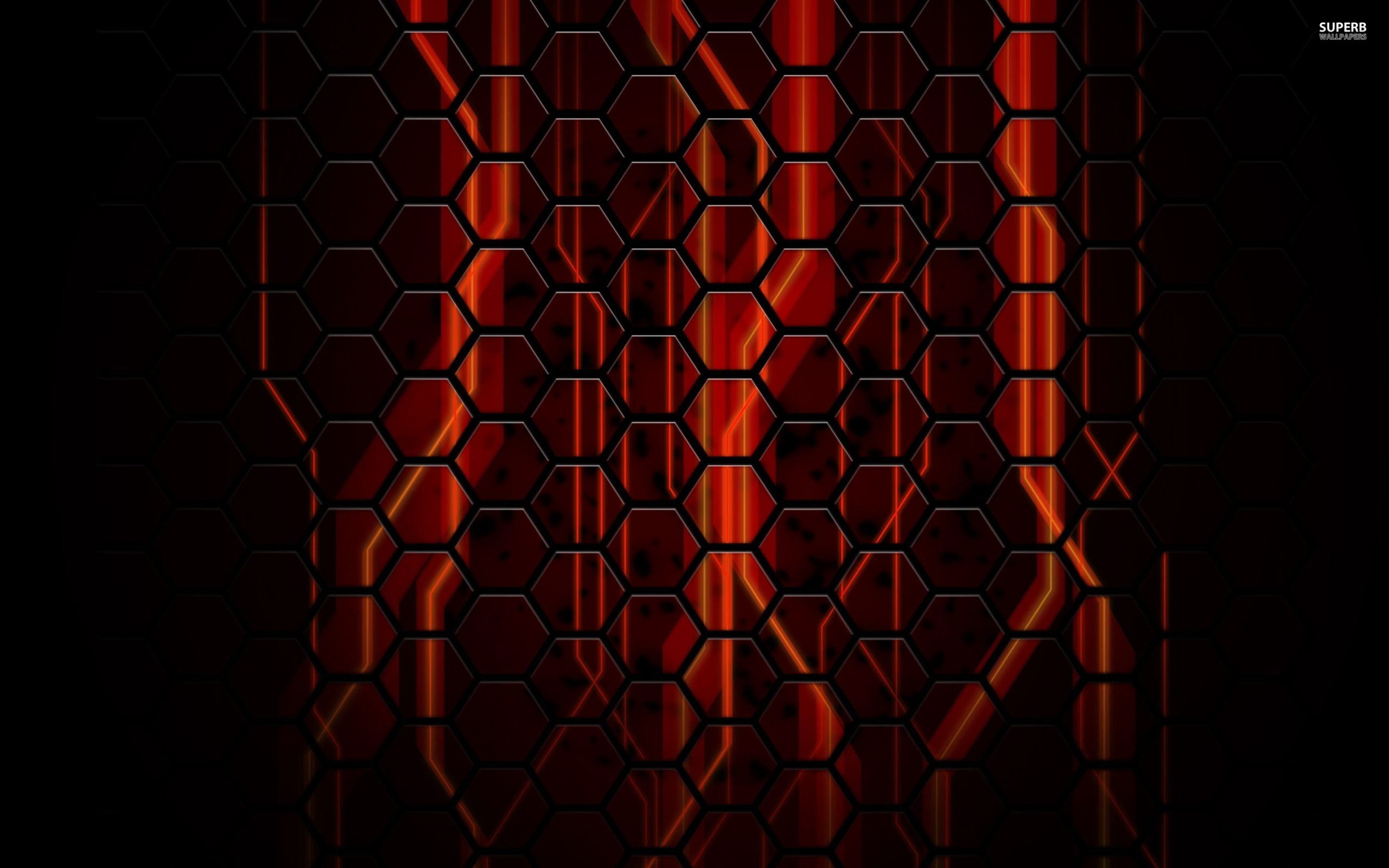Red Pattern Honeyb Wallpaper