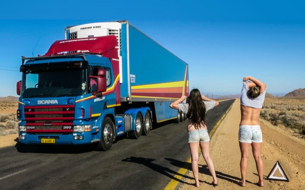 Truck Stopper Girls Wallpaper
