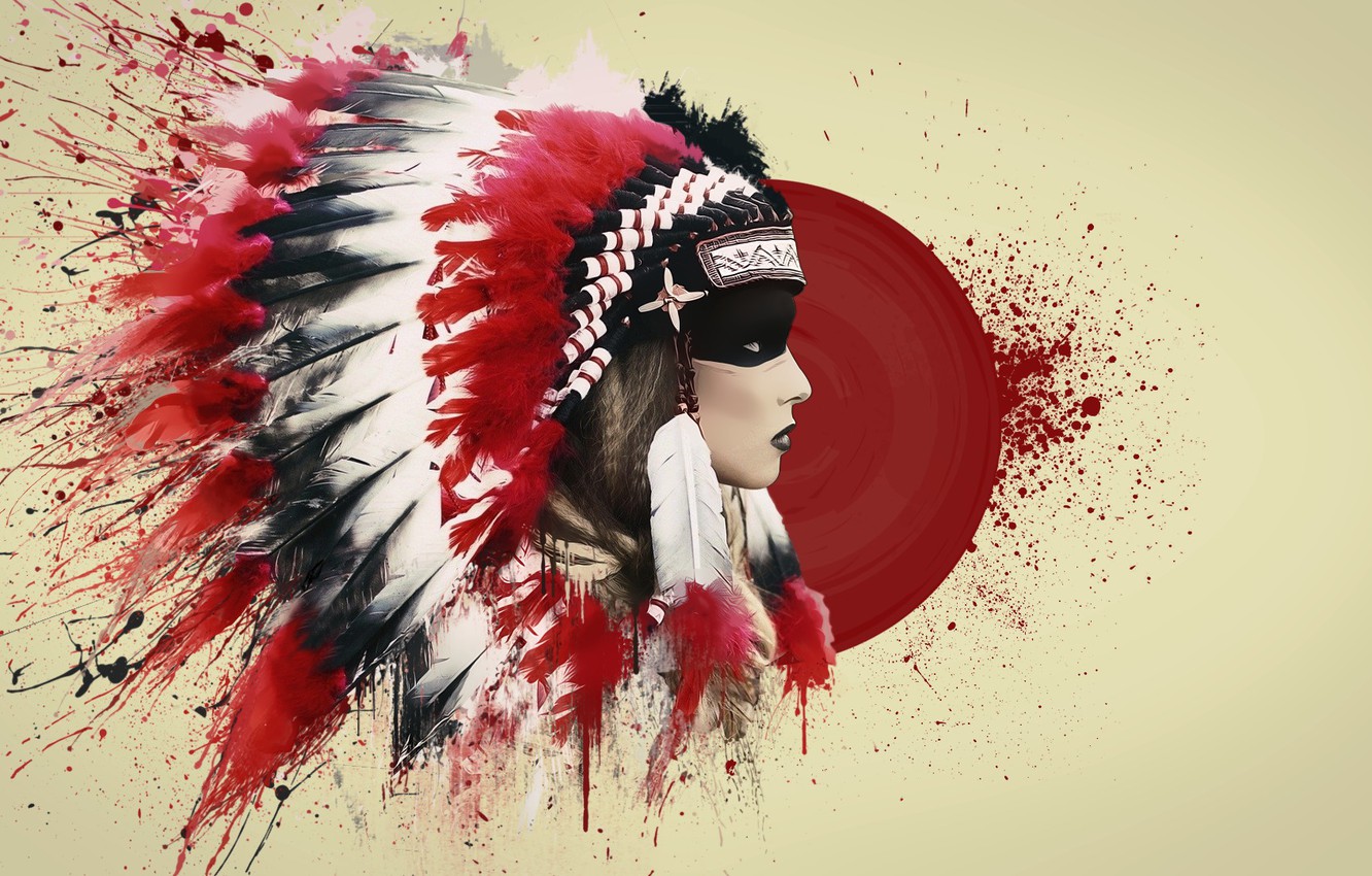 Wallpaper Blood Feathers Art Indian Roach Image For Desktop