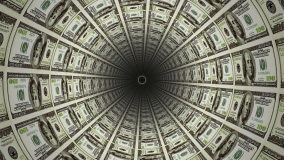 Money Tunnel HD Stock Footage Clip