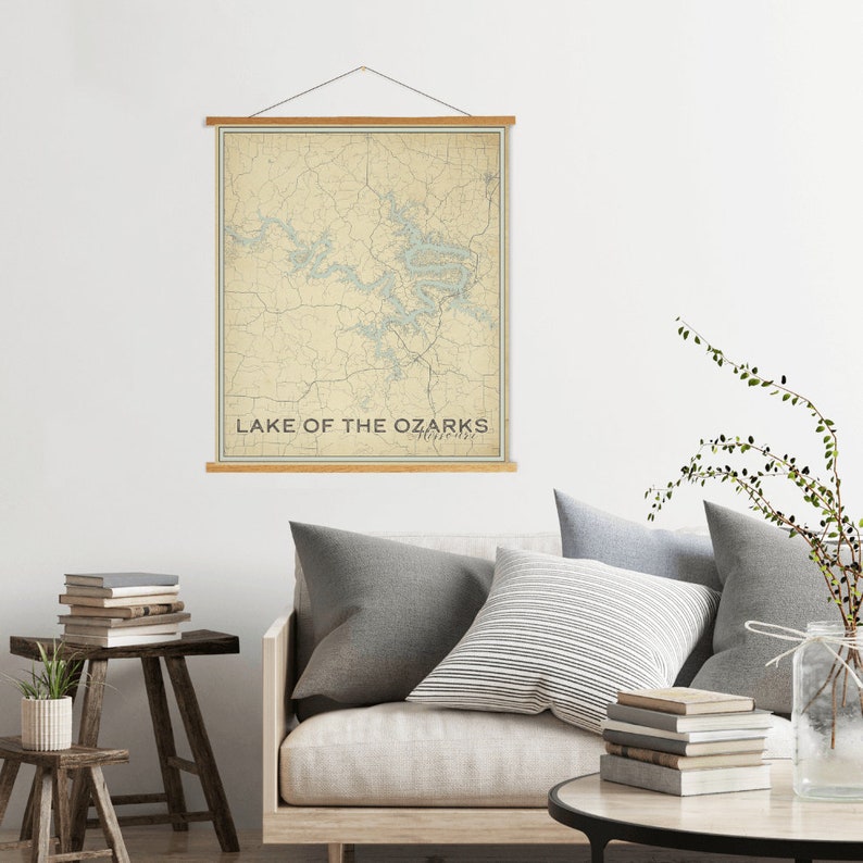 Lake Of The Ozarks Missouri Street Map Print