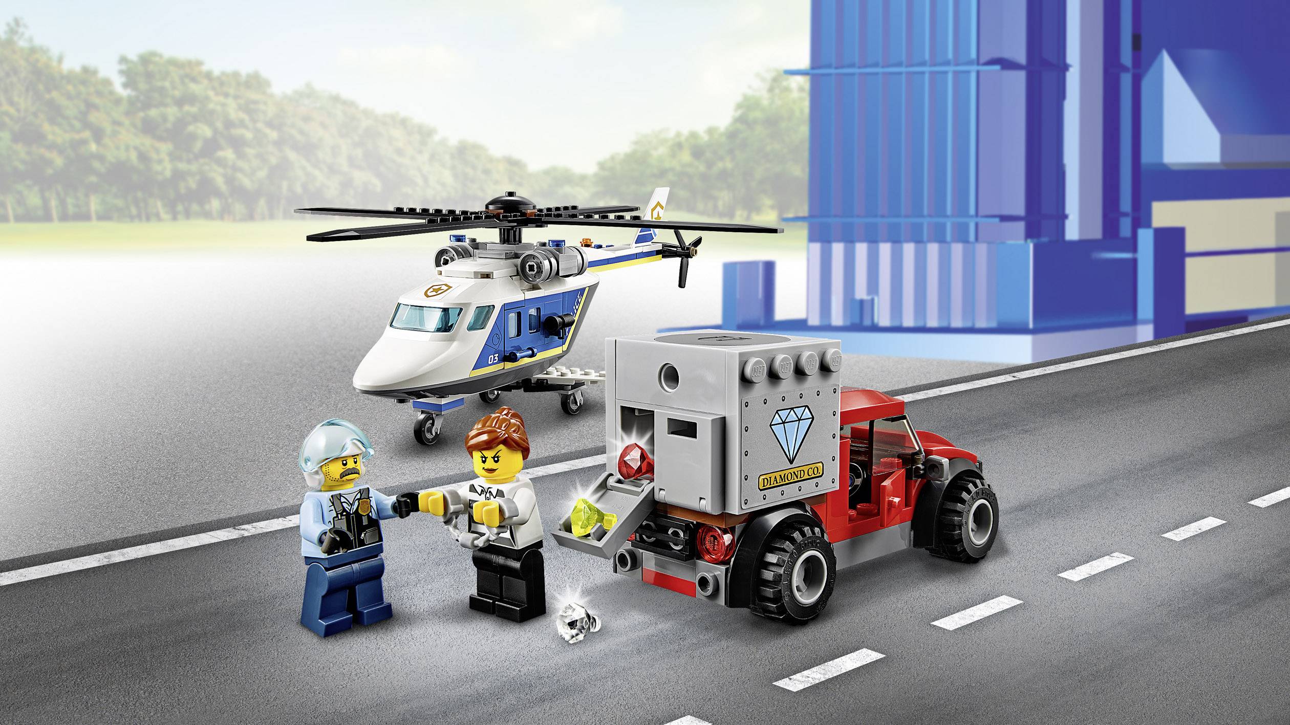 Lego City Chase With The Police Helicopter Conrad