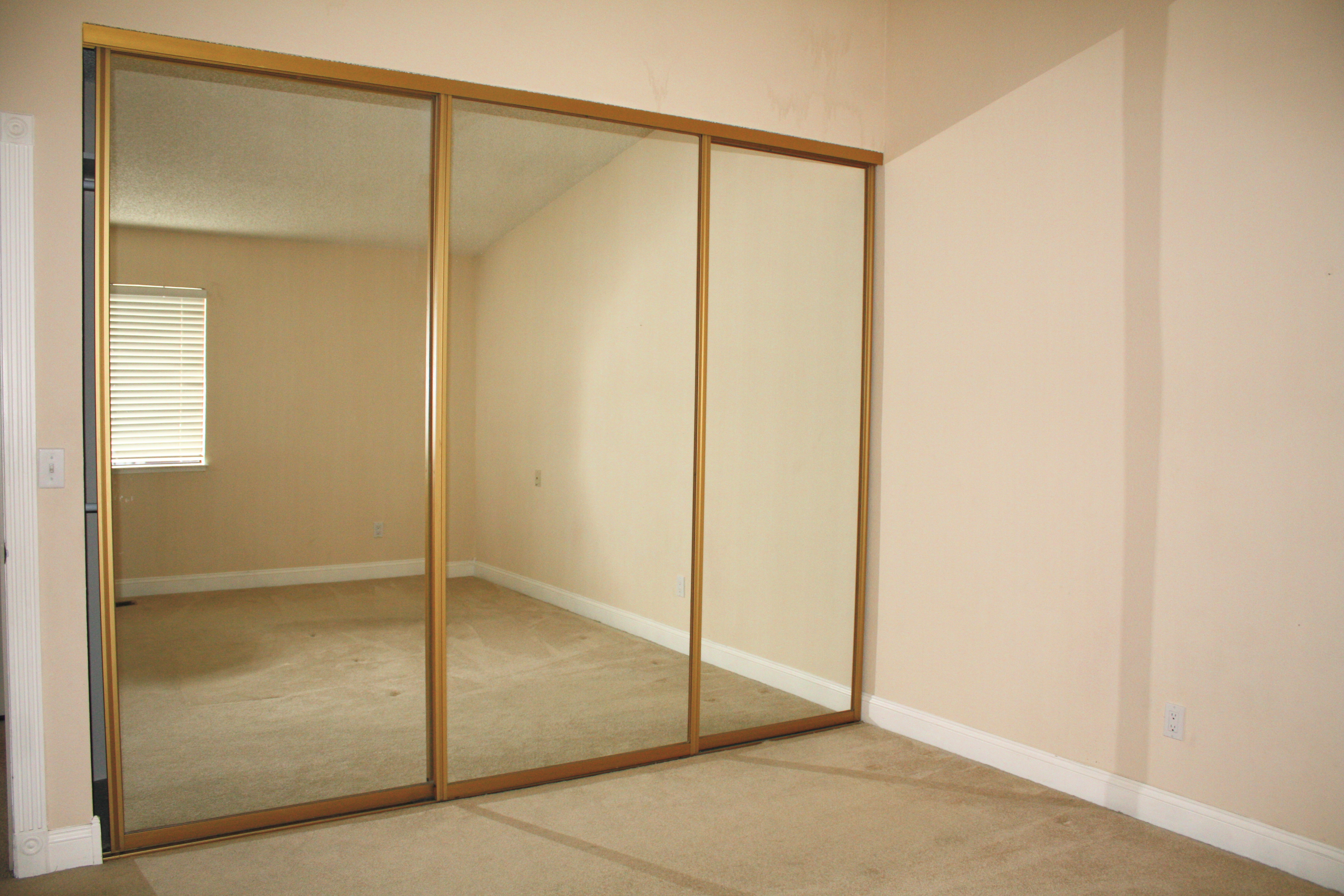Wallpaper For Mirrored Closet Doors On, How To Install Sliding Glass Closet Doors