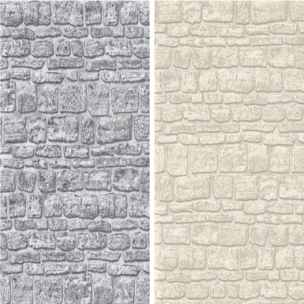Erismann Brix Castle Stone Wall Brick Textured Vinyl Wallpaper Roll