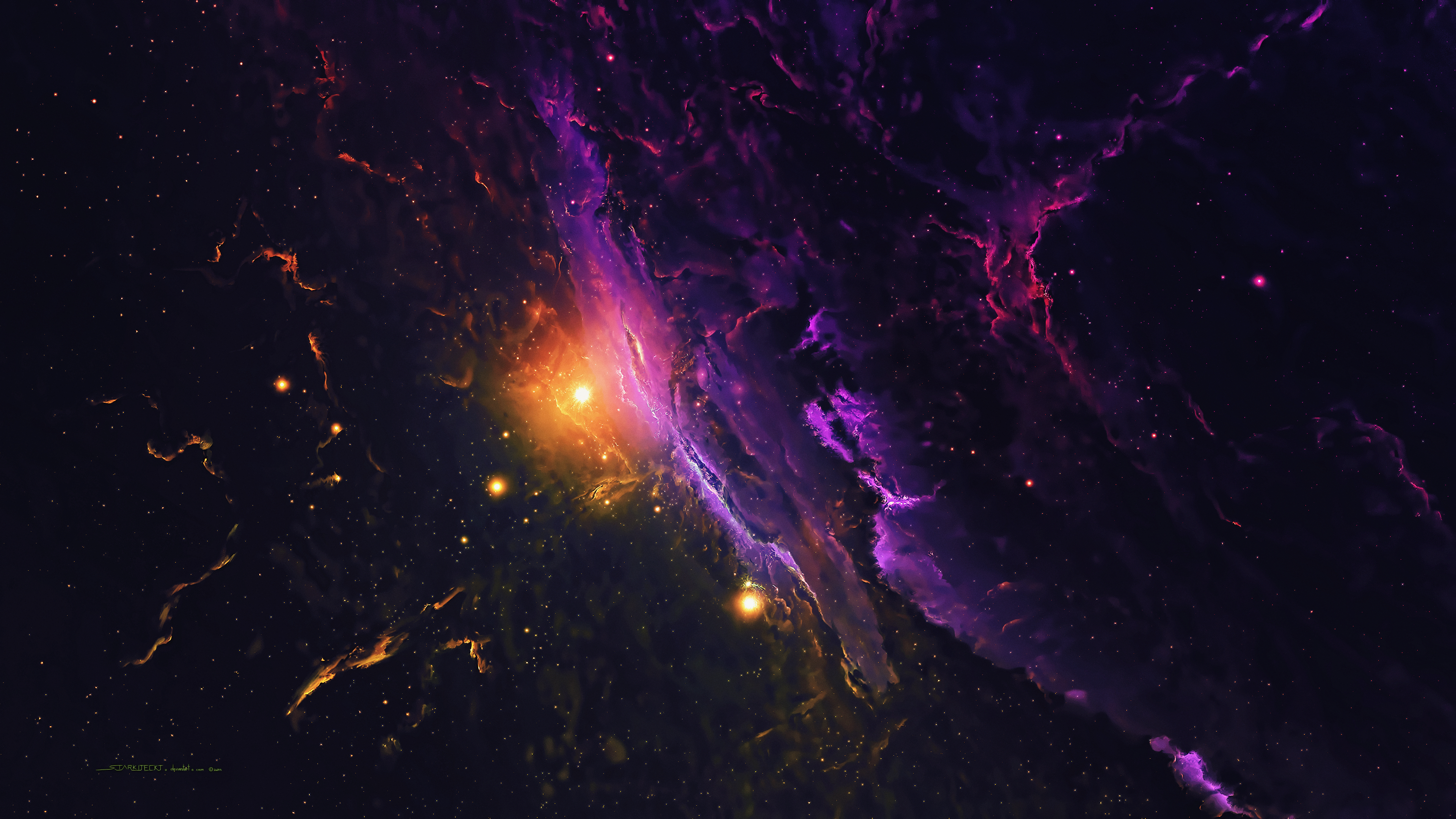 Nebula Galaxy Space Stars Universe 4k Wallpaper HD Artist
