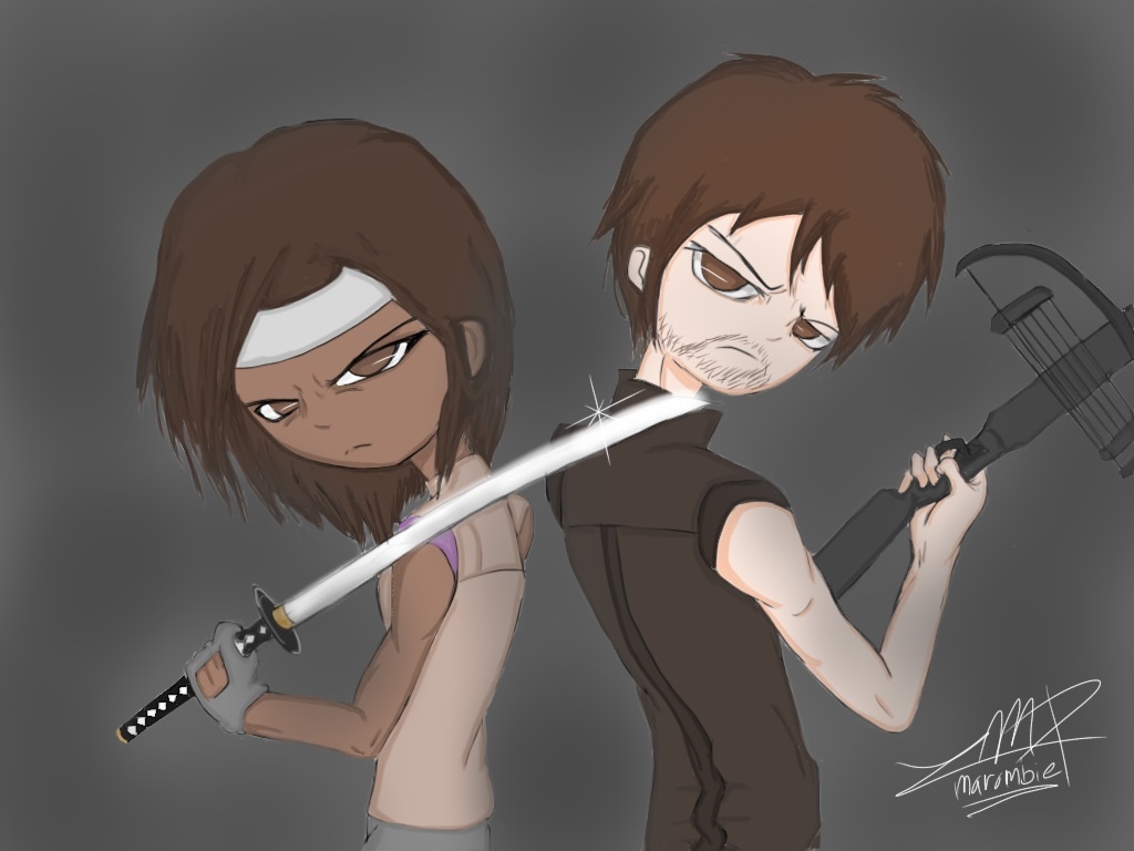 Badass Have Returned Michonne And Daryl By Marombiezombiekiller