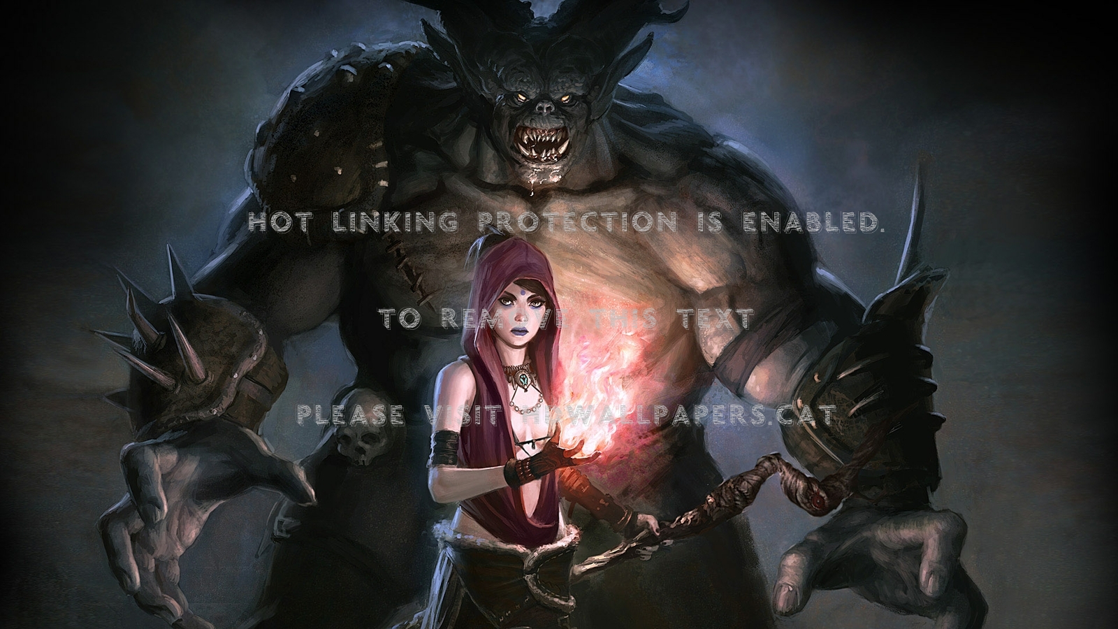 Morrigan And Darkspawn Ogre Skull Sharp