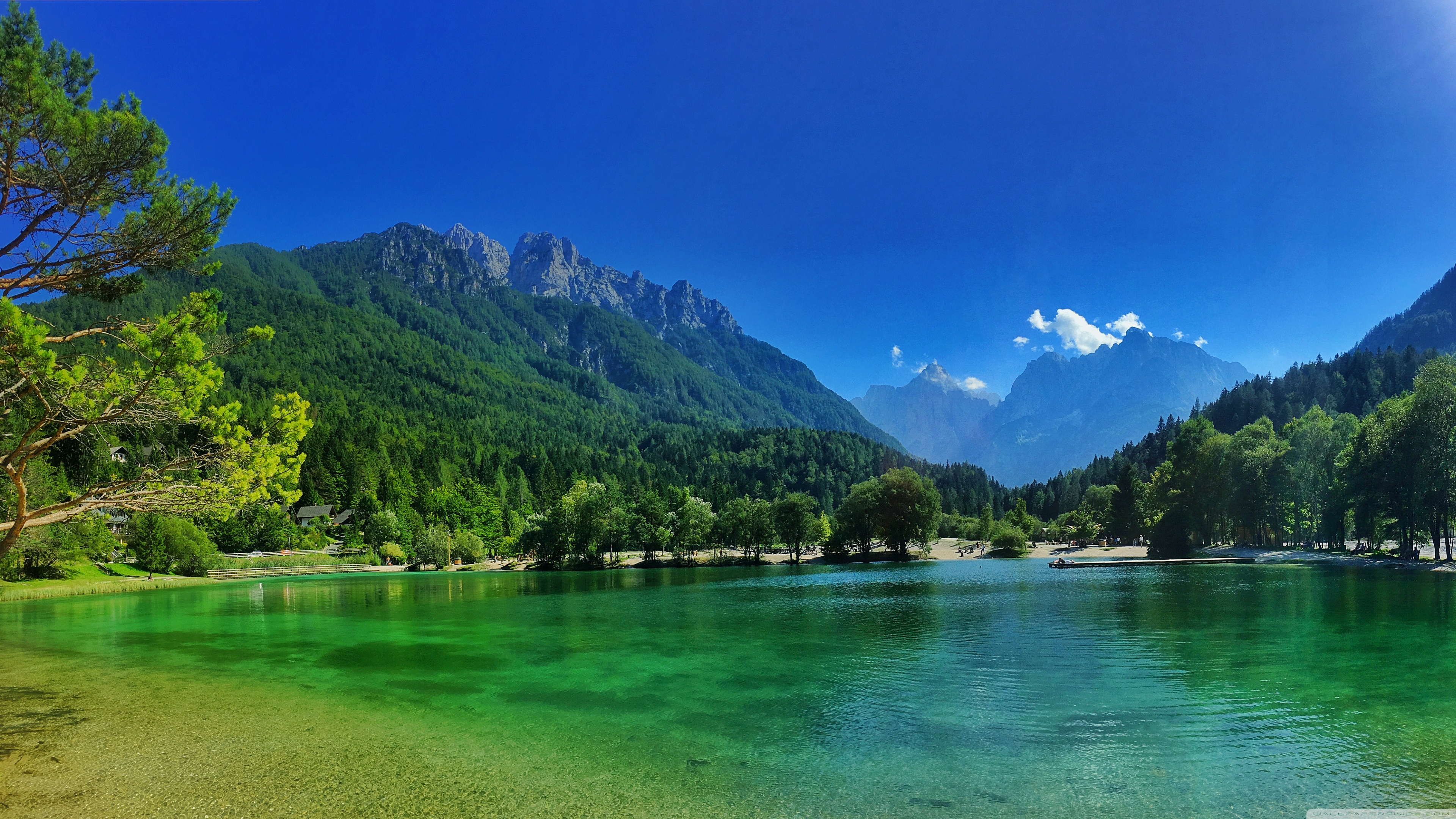 Lake Jasna Kranjska Gora Ultra HD Desktop Background Wallpaper