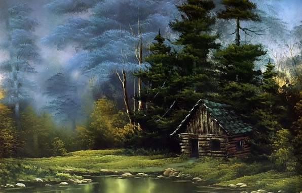 Wallpaper Picture Nature Trees Painting Bob Ross