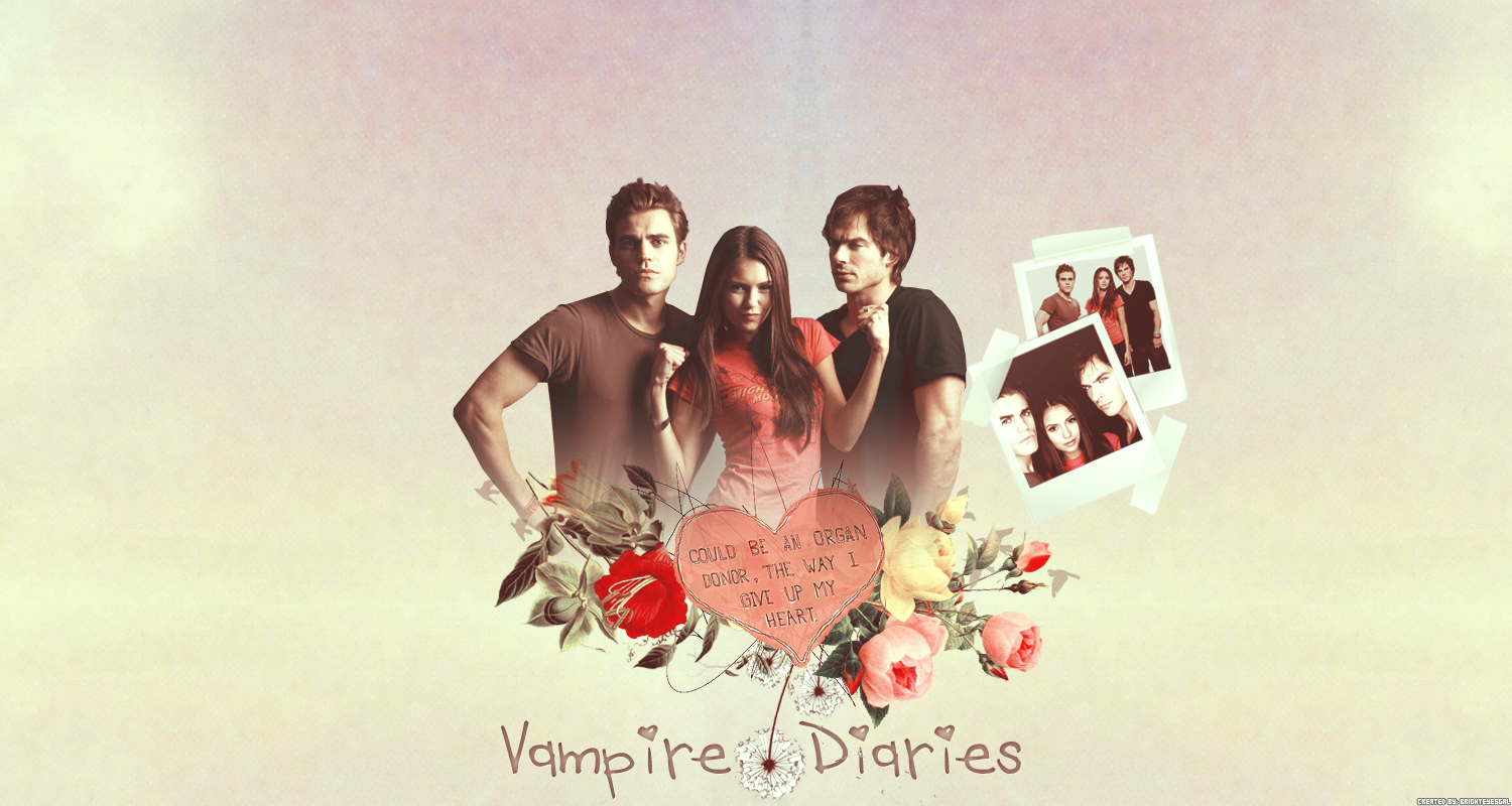 Vampire Diaries Cast Wallpaper By Brighteyesgal