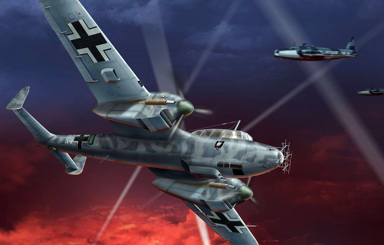 Wallpaper Luftwaffe German Twin Engine Do Night Fighter