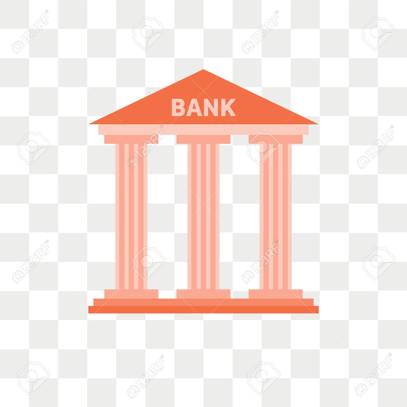 Bank Vector Icon Isolated On Transparent Background Bank Logo