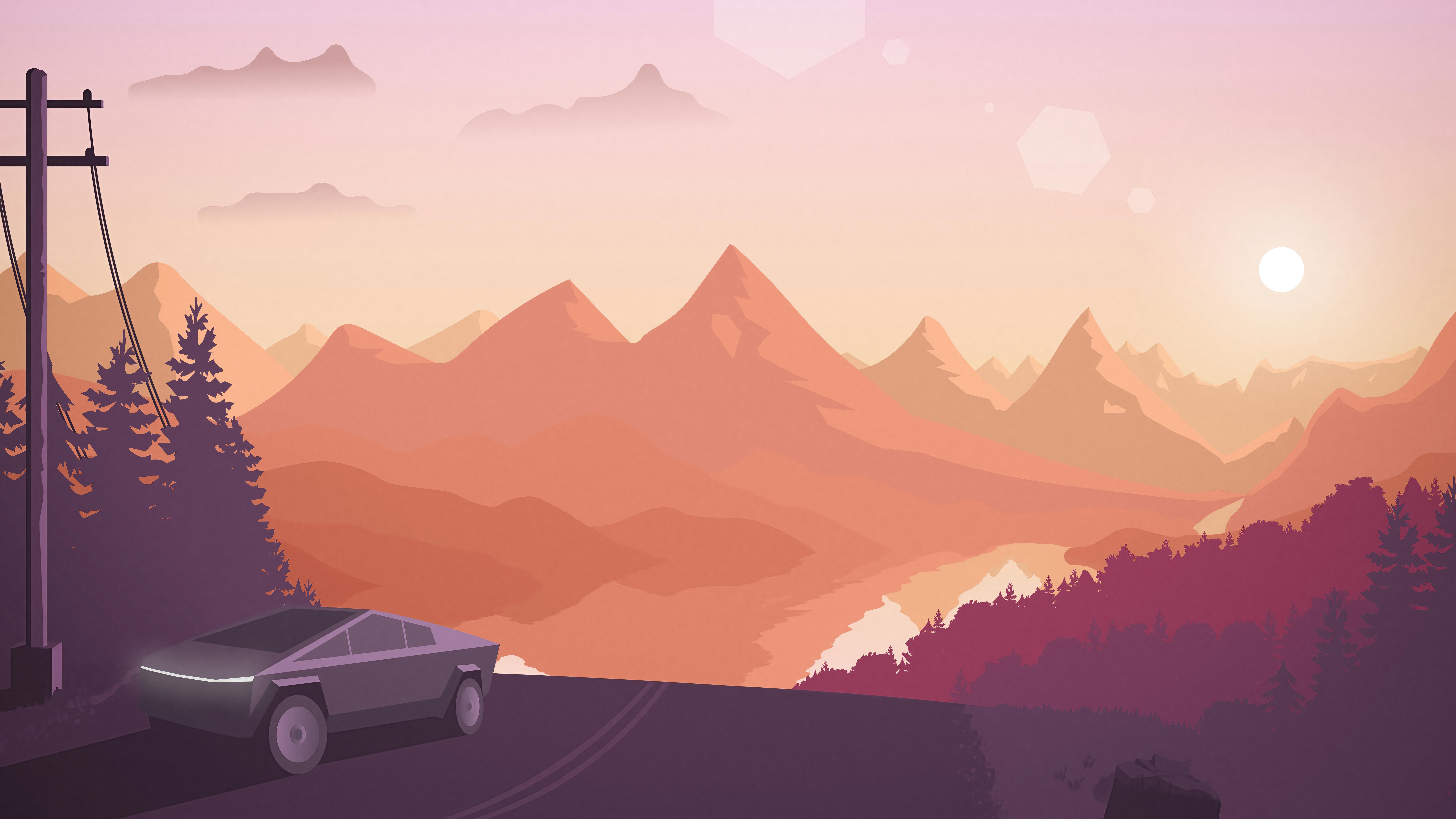 4k Tesla Cybertruck Wallpaper Background Image