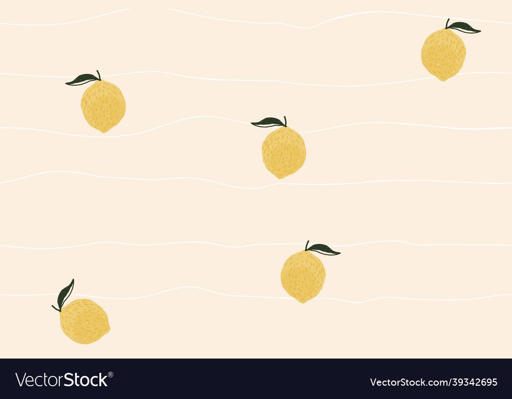 Lemon Background Desktop Wallpaper Cute Royalty Vector