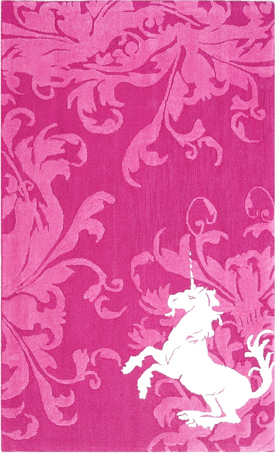 Unicorn In Right Corner On Pink Pattern Design iPhone Wallpaper