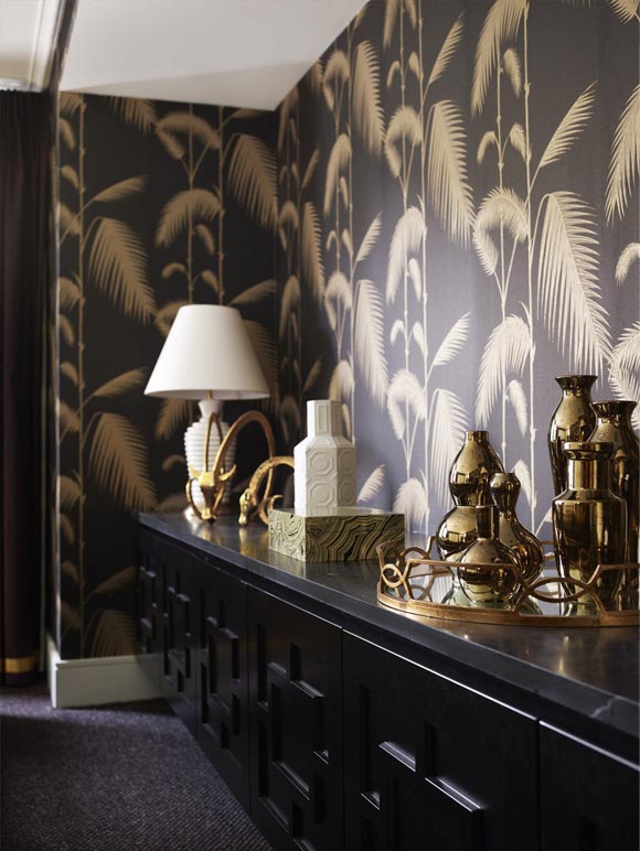  Of My Favorite Interiors with Palm Leaf Wallpaper Live The Life