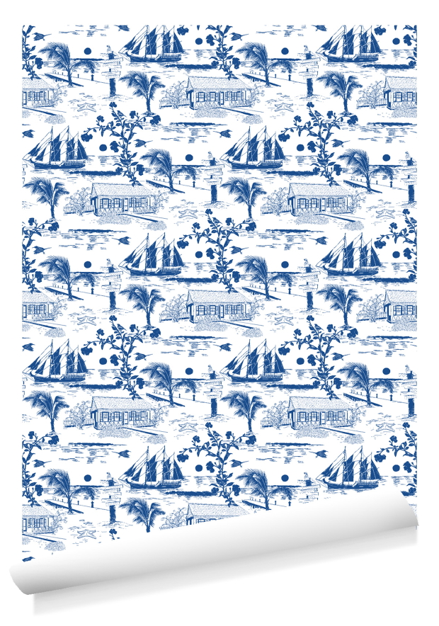 Blue And White Nautical Wallpaper