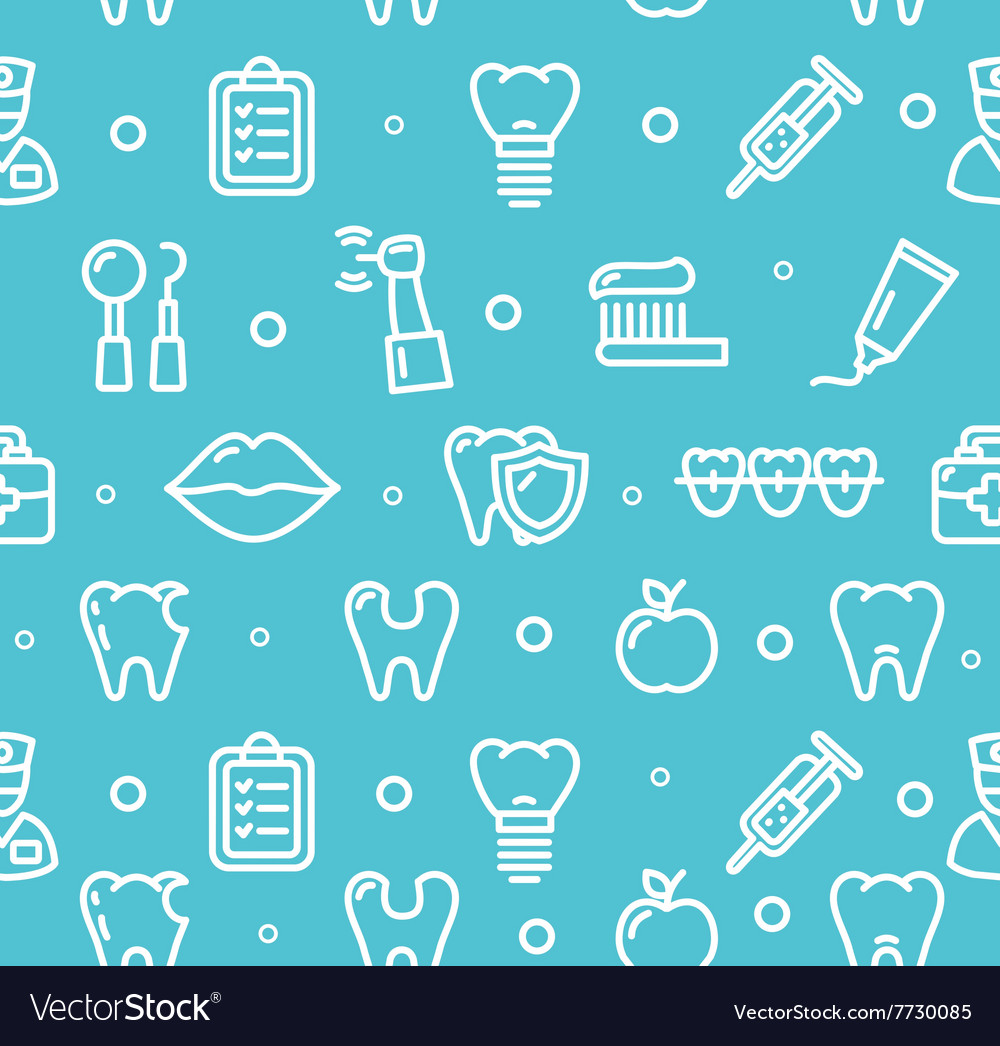 Dental Tooth Clinic Background Pattern Royalty Vector