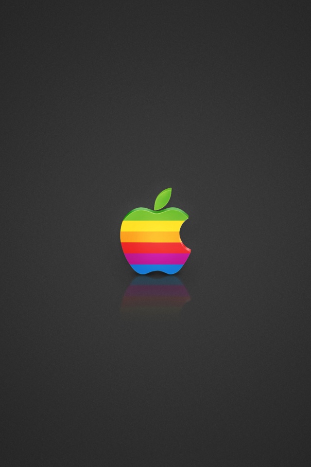 Coloured Apple Logo iPhone Wallpaper