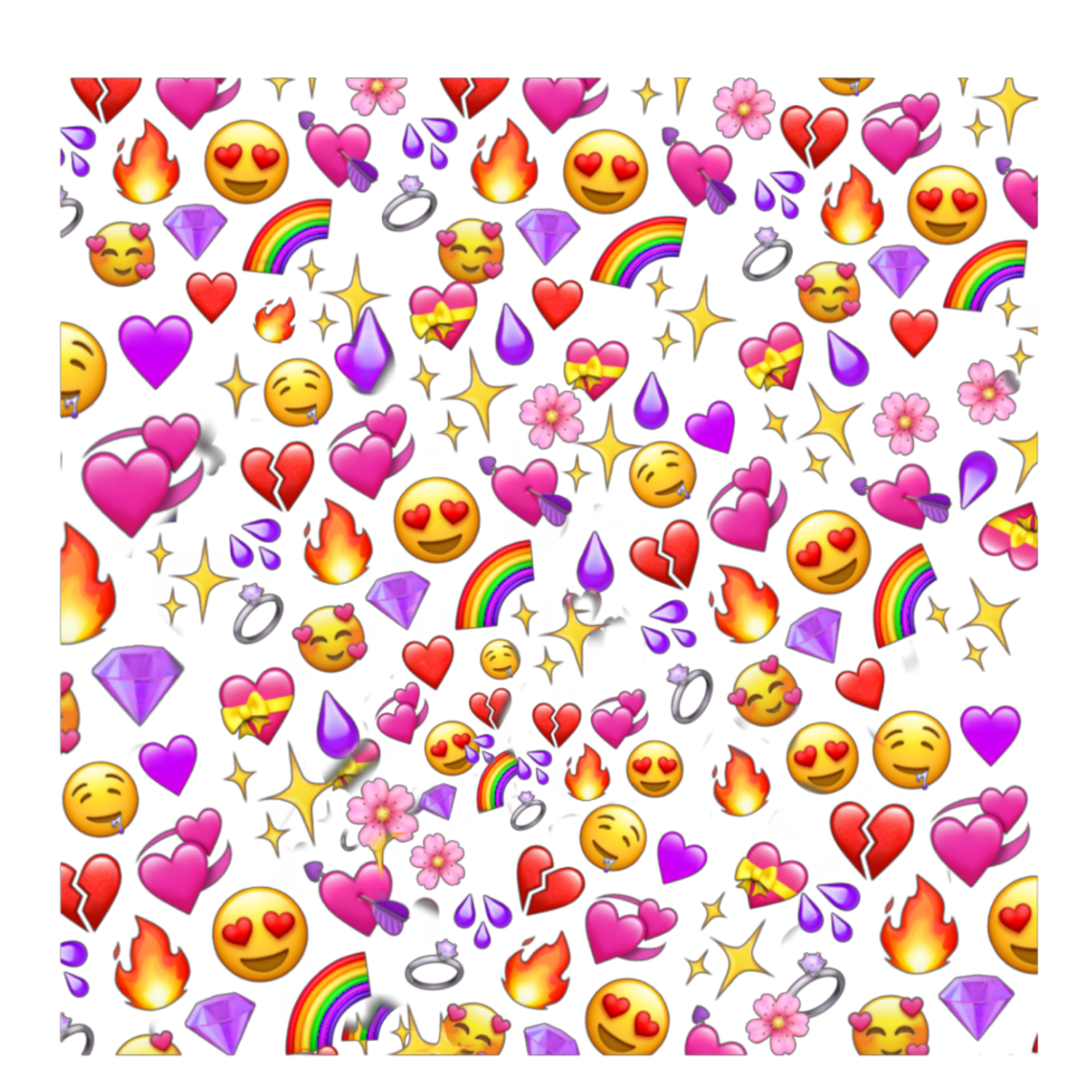 Emoji Background Emojibackground Hearts Heartsbackground