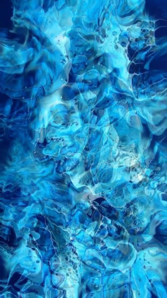 Blue Lagoon Wallpaper Art Estetika Biru