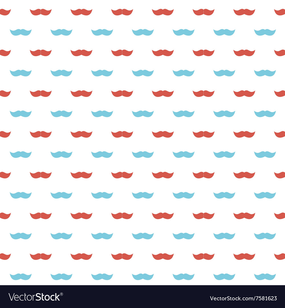 Background with red and blue mustaches Royalty Free Vector