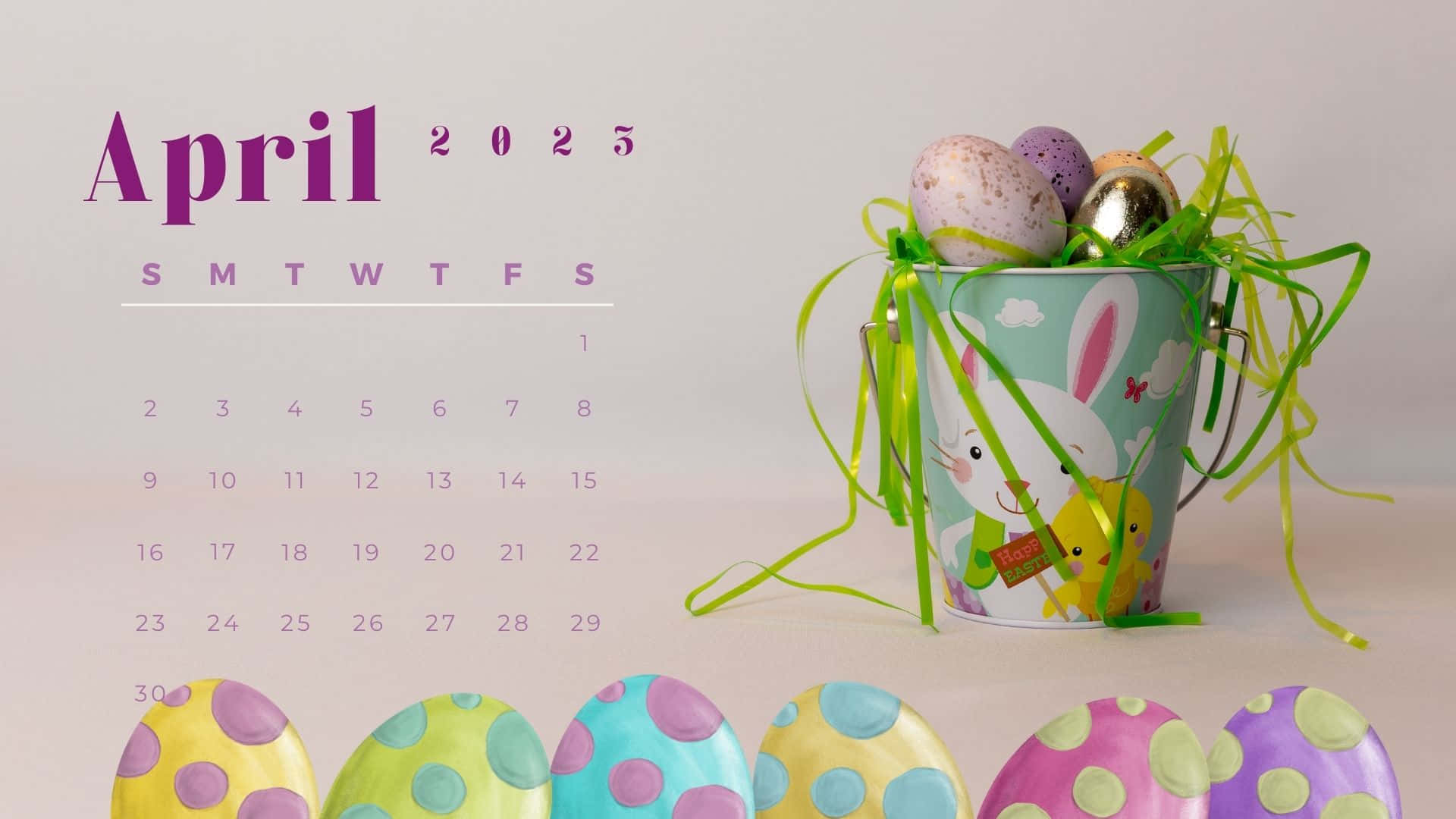 April Calendar With Easter Egg Hunt Locations Wallpaper