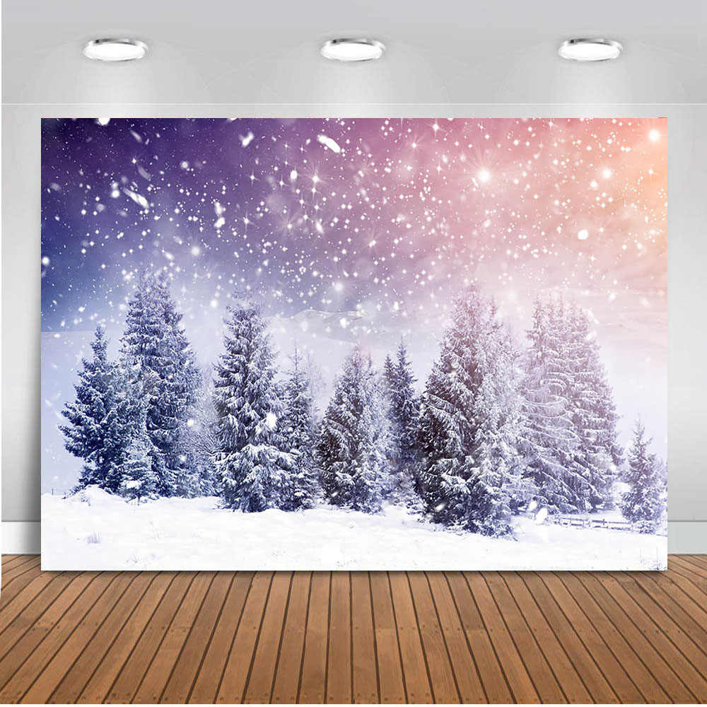 Winter Background For Photography Snow Forest Backdrop Photo