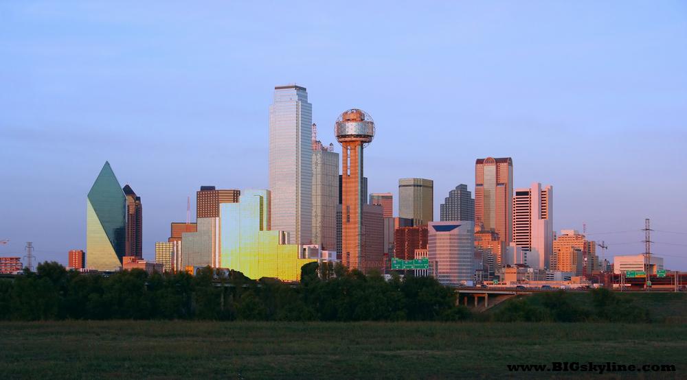 Dallas SKyline in Texas American Cities Towns Villages