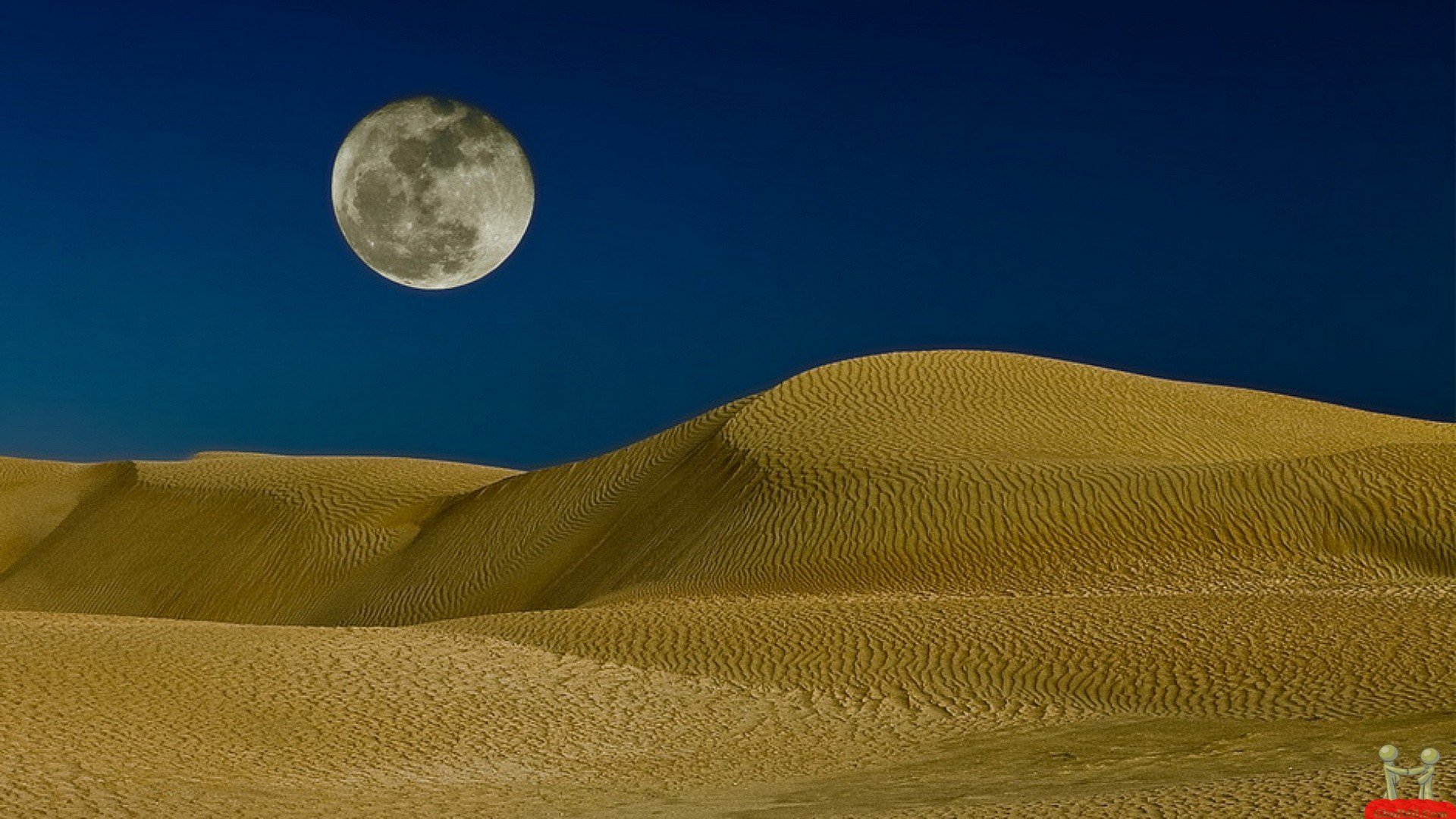 Moon In Pure Cute Desert HD Wallpaper E Entertainment