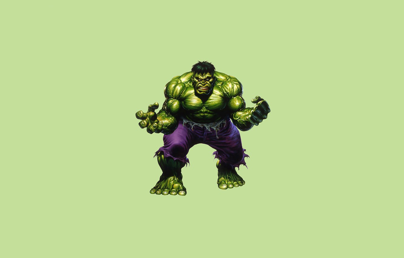 Wallpaper Monster Minimalism Green Hulk Ic Marvel
