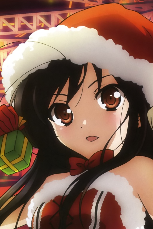 Christmas Anime Wallpaper Kuroyukihime iPhone